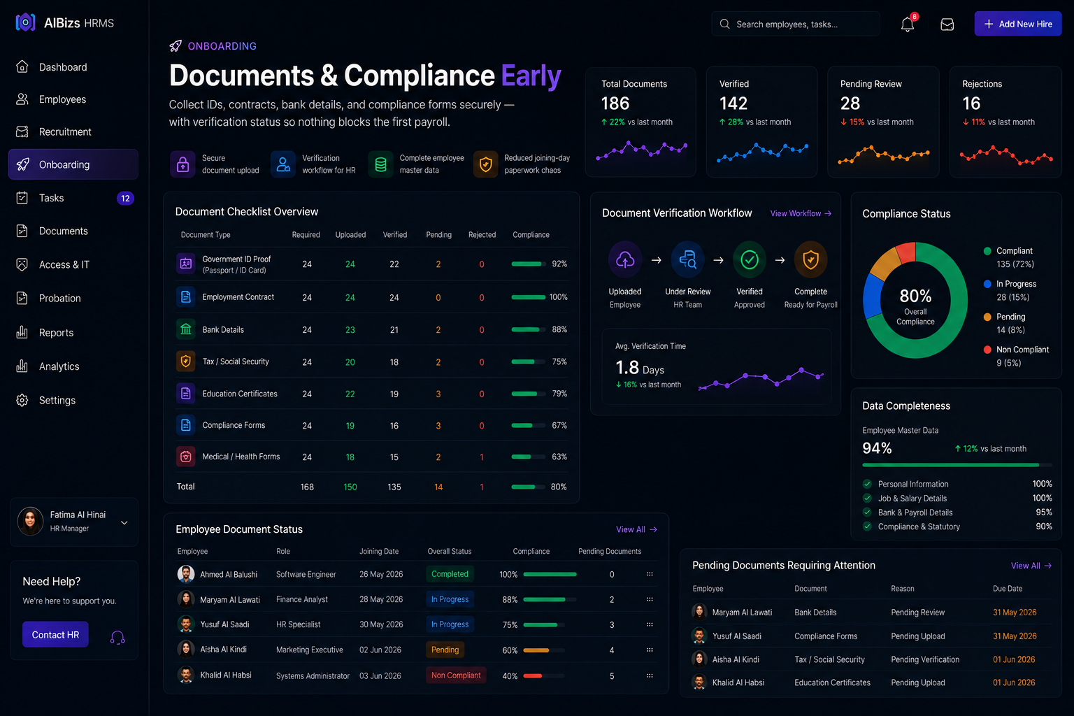 Onboarding document verification